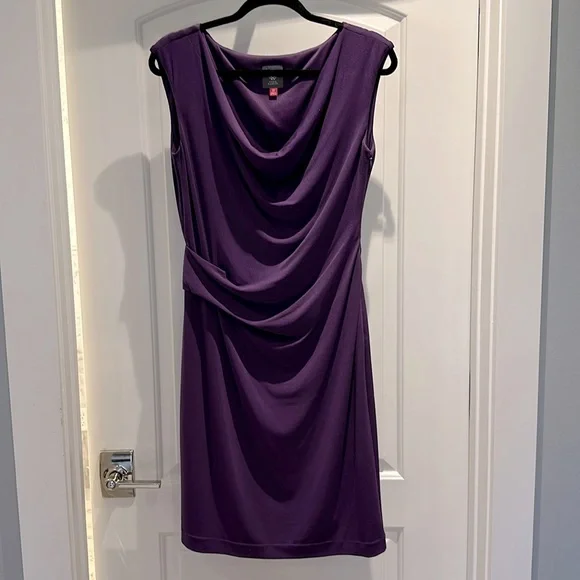 vince camuto purple dress VINCE CAMUTO Sleeveless Keyhole Back Maxi Dress